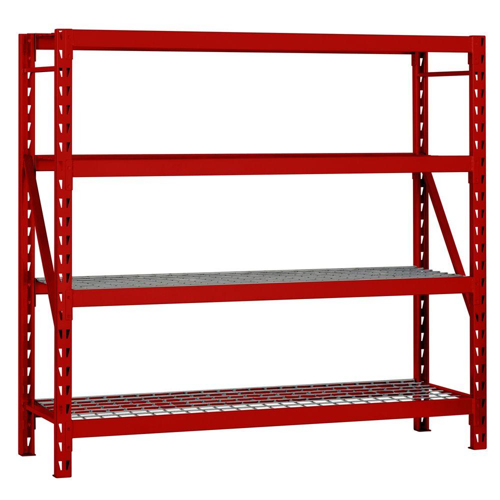 Red Edsal 42 Or Greater Garage Storage Shelves 72 In H X 77 W 24 D 4