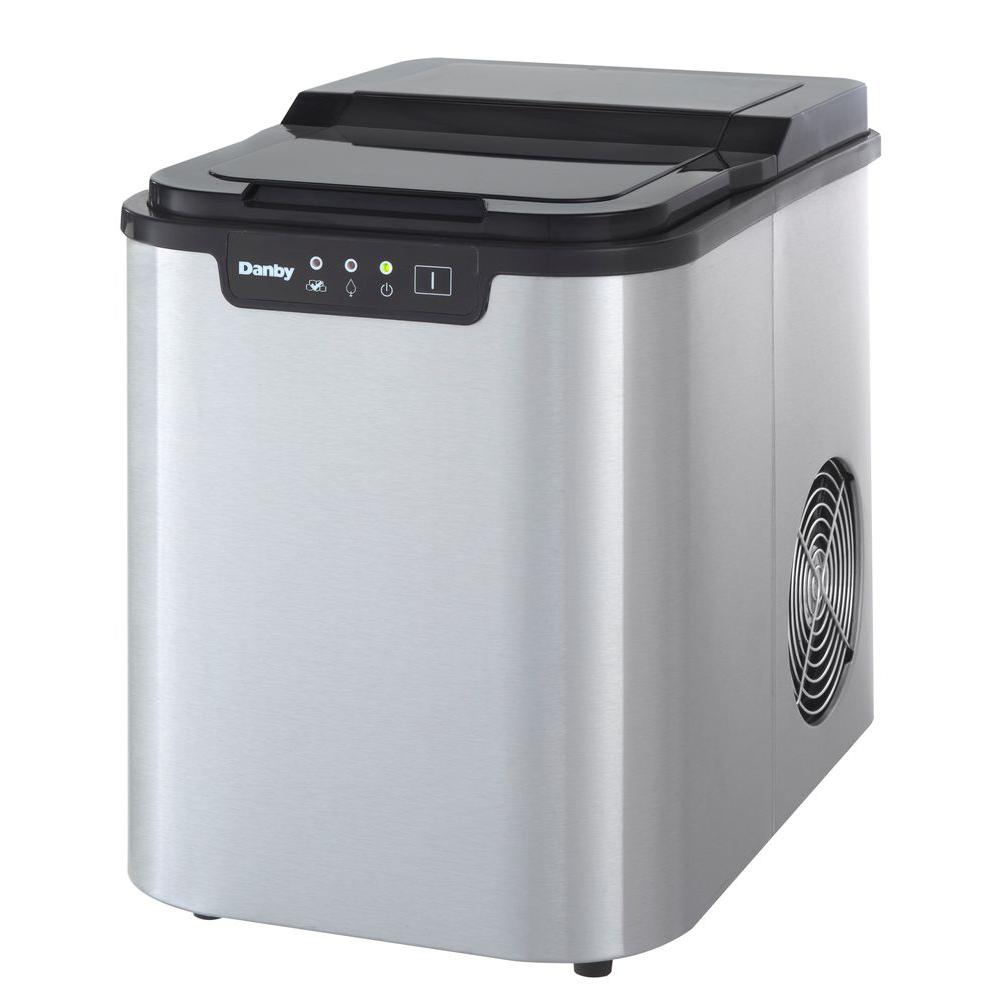 Danby 25 Lb Freestanding Ice Maker In Stainless Steel Dim2500ssdb