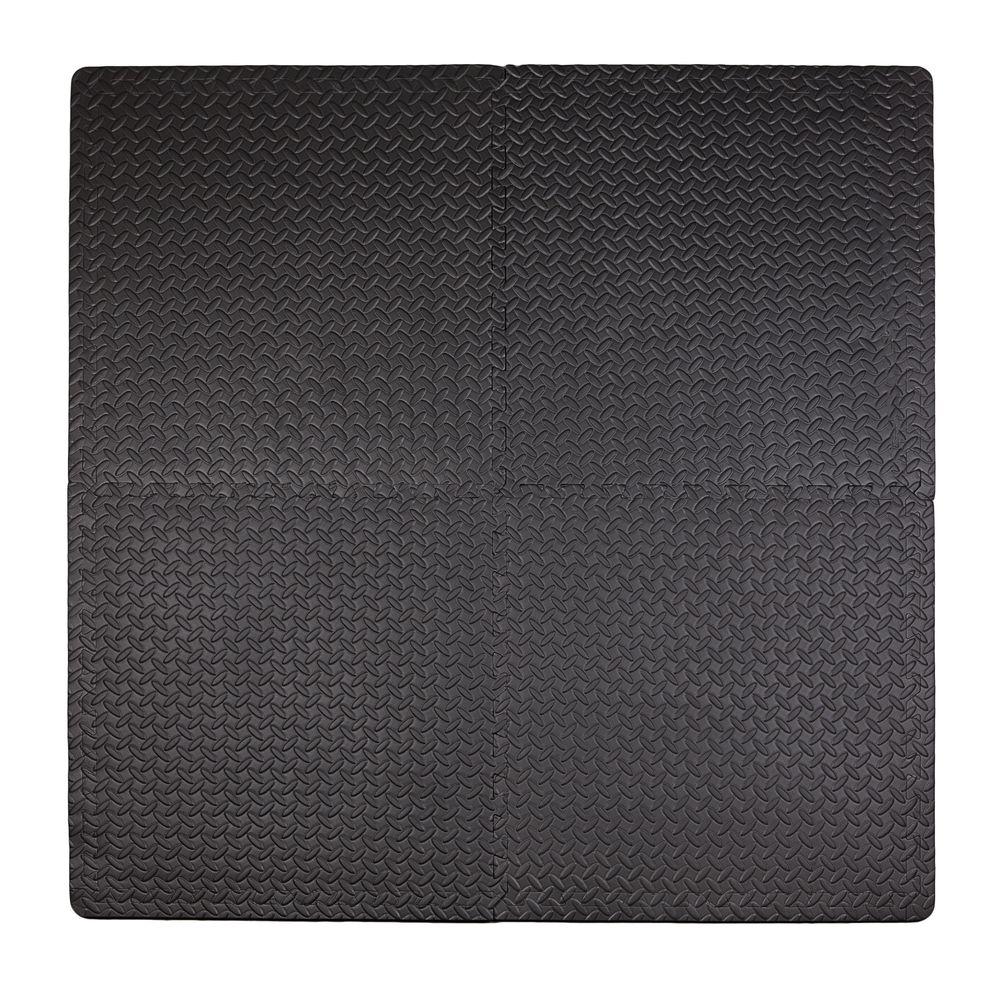Tadpoles Steel Plate Black 50 in. x 50 in. EVA Floor Mat Set-cpmsev836 ...