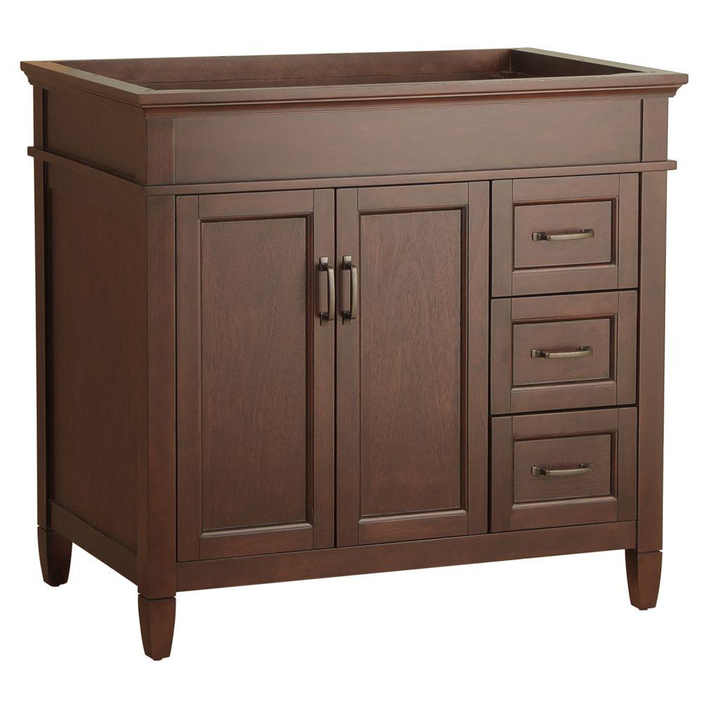 36 Inch Vanities Without Tops Bathroom The Ashburn 36 In W Bath Vanity Cabinet Only Mahogany