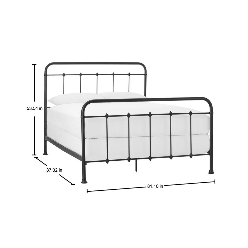 Stylewell Dorley Farmhouse Black Metal King Bed 81 10in W X - Farmhouse Style King Bed Frame Stylewell Dorley Farmhouse Black Metal King Bed 81 10in W X - Farmhouse Style King Bed Frame
