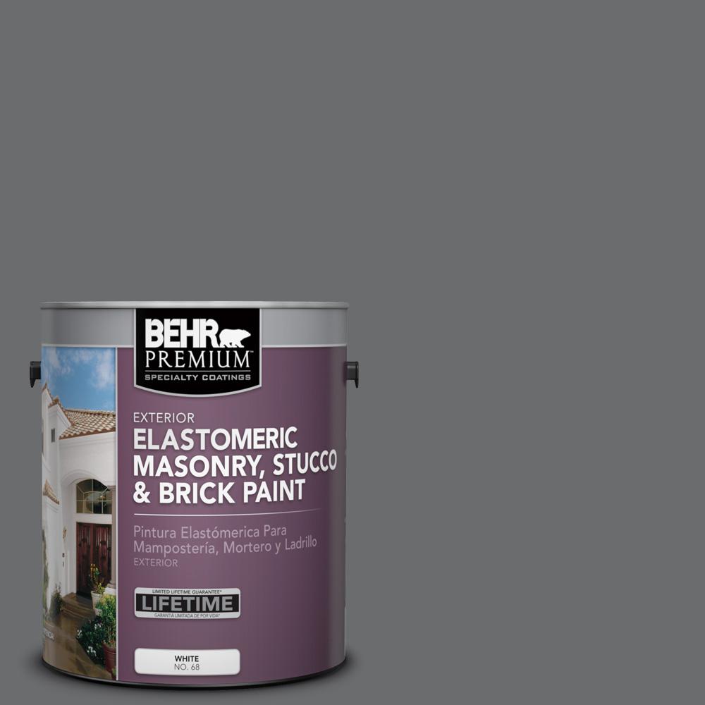 BEHR Premium 1 gal. 770F5 Dark Ash Elastomeric Masonry, Stucco and