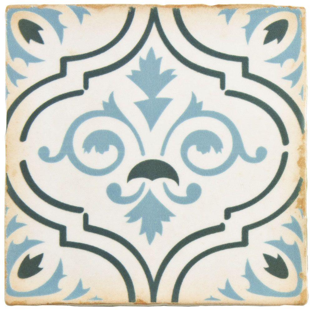 Merola Tile Archivo Fleur De Lis 4 7 8 In X Ceramic Merola Tile Archivo Fleur De Lis 4 7 8 In X Ceramic Floor And Wall 5 9 Sq Ft Case Fpearcfd The Home Depot