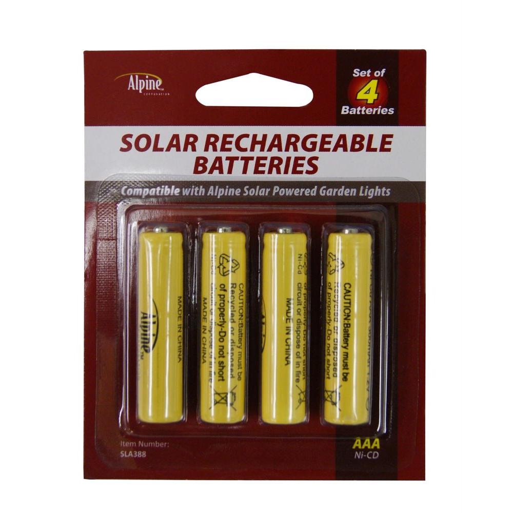 Alpine Corporation 300 MAH Replacement AAA NICD BatteriesSLA388 The