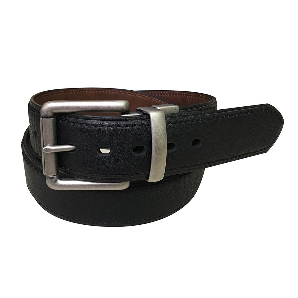 Berne 38 mm Men’s Size 42 Genuine Leather Reversible Belt-751650096042 - The Home Depot