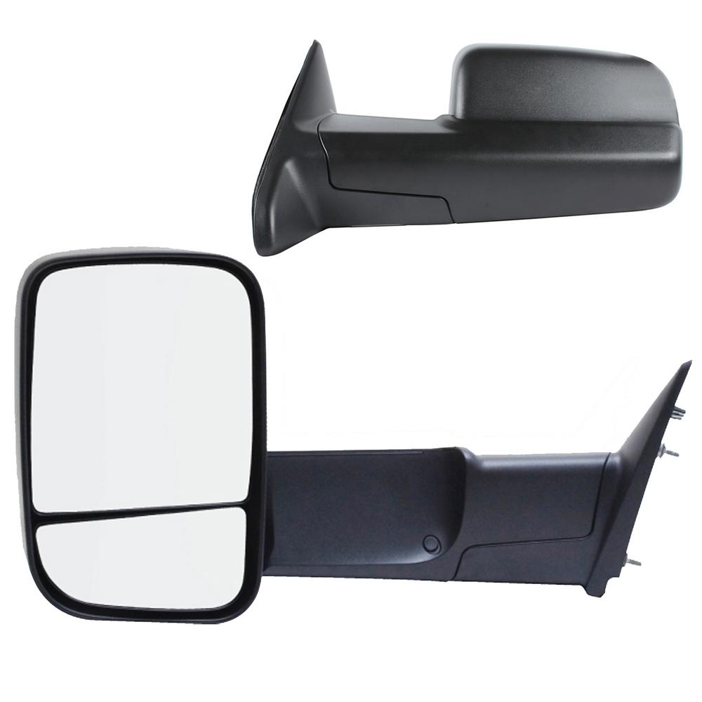 Manual Black Fit System Passenger Side Mirror for Toyota Tundra Pick-Up Foldaway