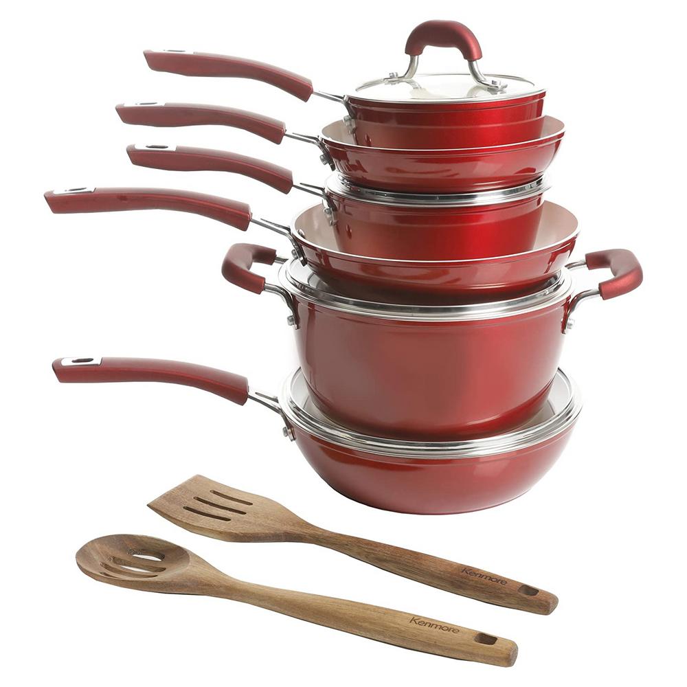 kenmore 12 piece aluminum cookware set