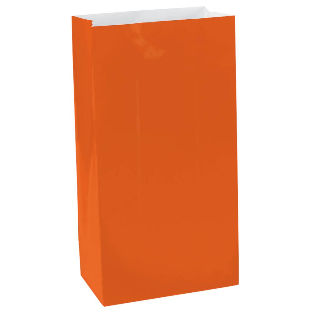 Amscan 6 5 In X 3in Orange L Mini Paper Bags 12 Count 9 Pack