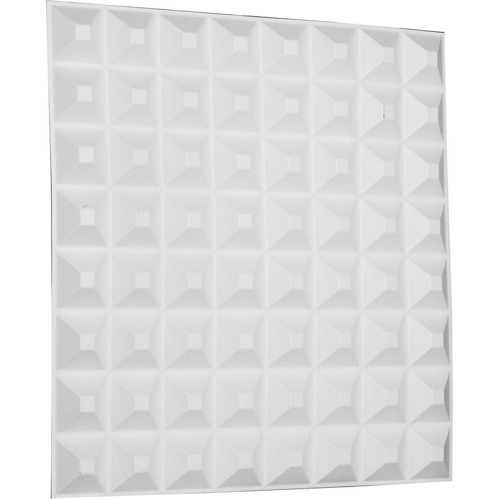 White Ekena Millwork WP20X20BRWH-CASE-10 Bradford EnduraWall Decorative 3D Wall Panel 19 5//8W x 19 5//8H 10 Each