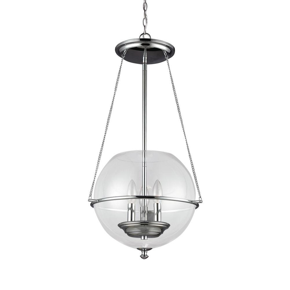 Sea Gull Lighting Havenwood 14 5 In W 3 Light Chrome Indoor W 3 Light Chrome Indoor Pendant