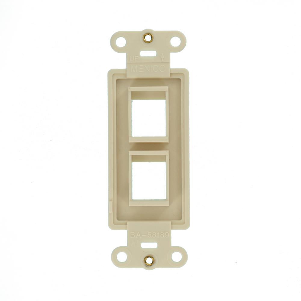 Leviton 41080 3tp 3 Port Quickport Wall Plate Light Almond Electrical Distribution Wall Plates Amazon Com