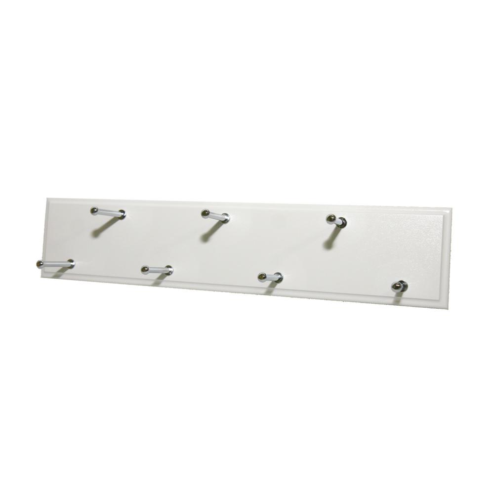 Closet Evolution 7-Hook Pull-Out Classic White Belt Organizer