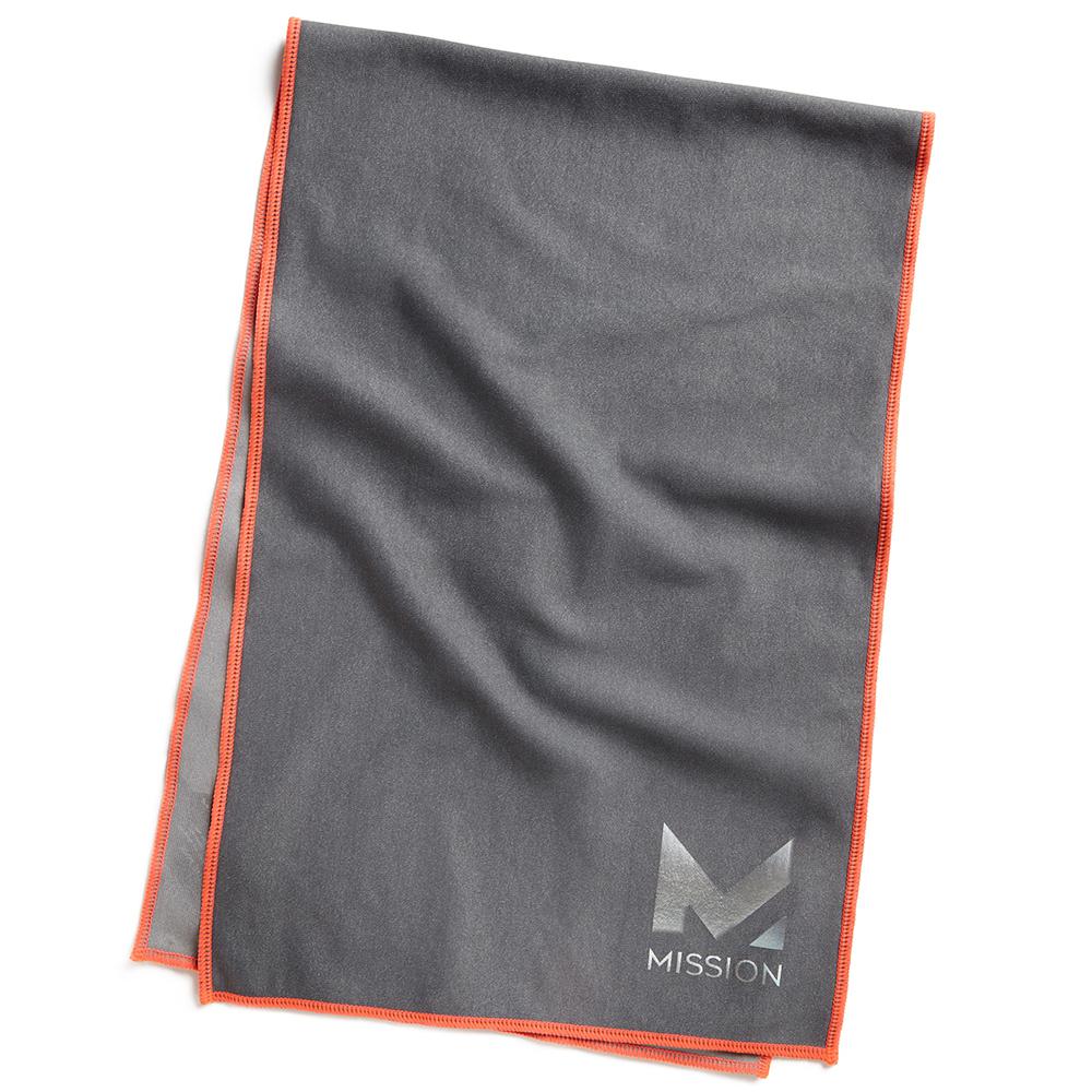 UPC 816714020513 product image for Hydro Active Max 11 in. x 33 in. Charcoal Gray and High Vis Coral Cooling Towel | upcitemdb.com