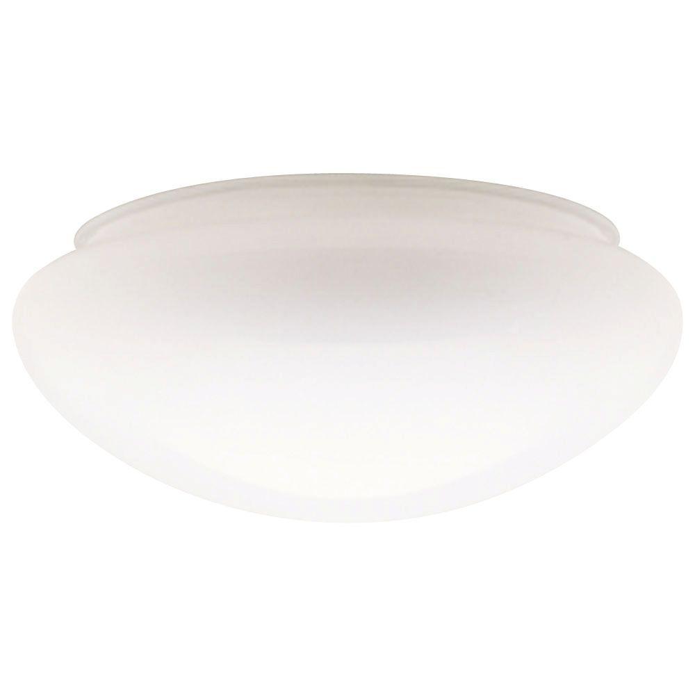 Westinghouse 4 in. Handblown White Mushroom Shade with 8 in. Fitter and