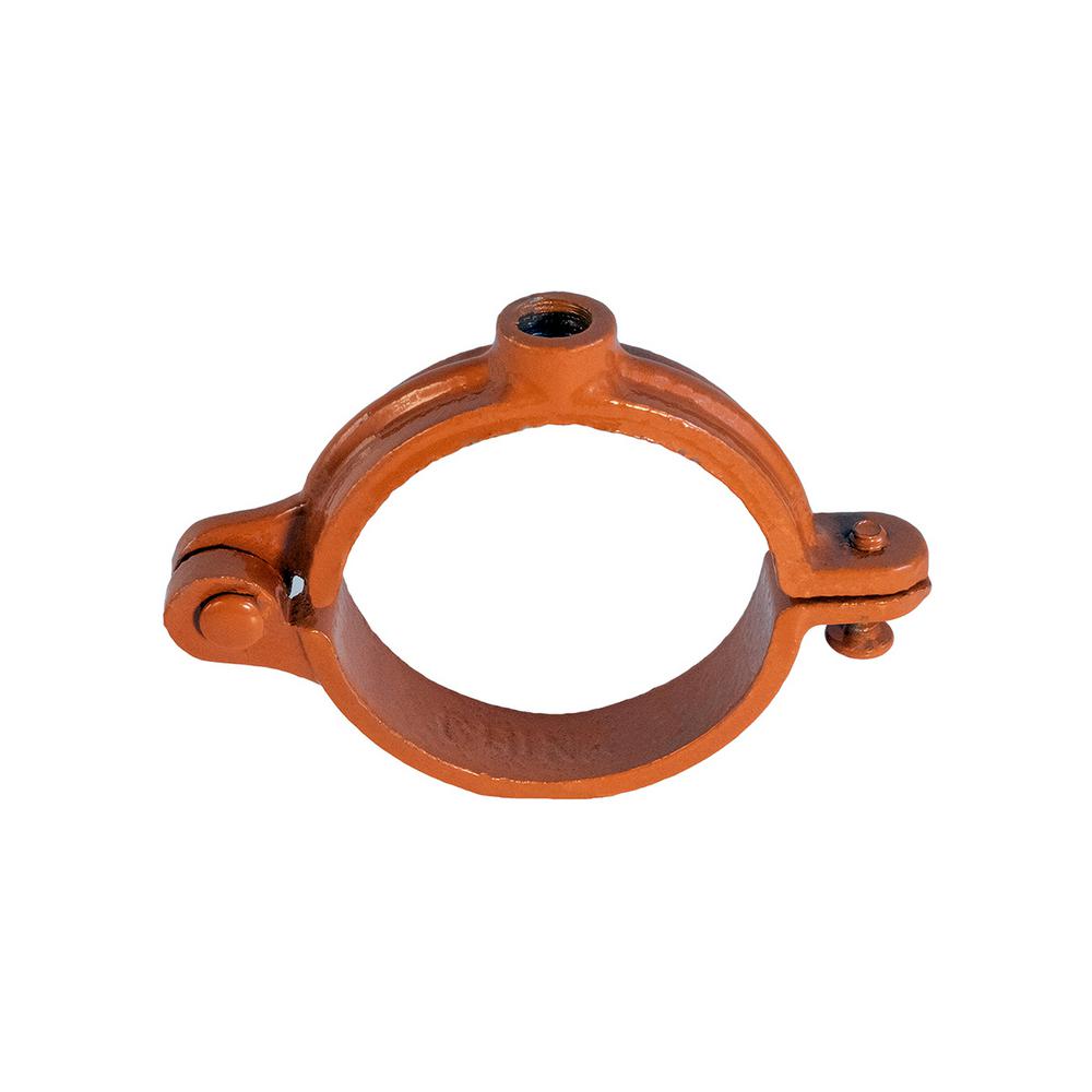 The Plumber's Choice 4 in. Hinged Split Ring Pipe Hanger in Copper