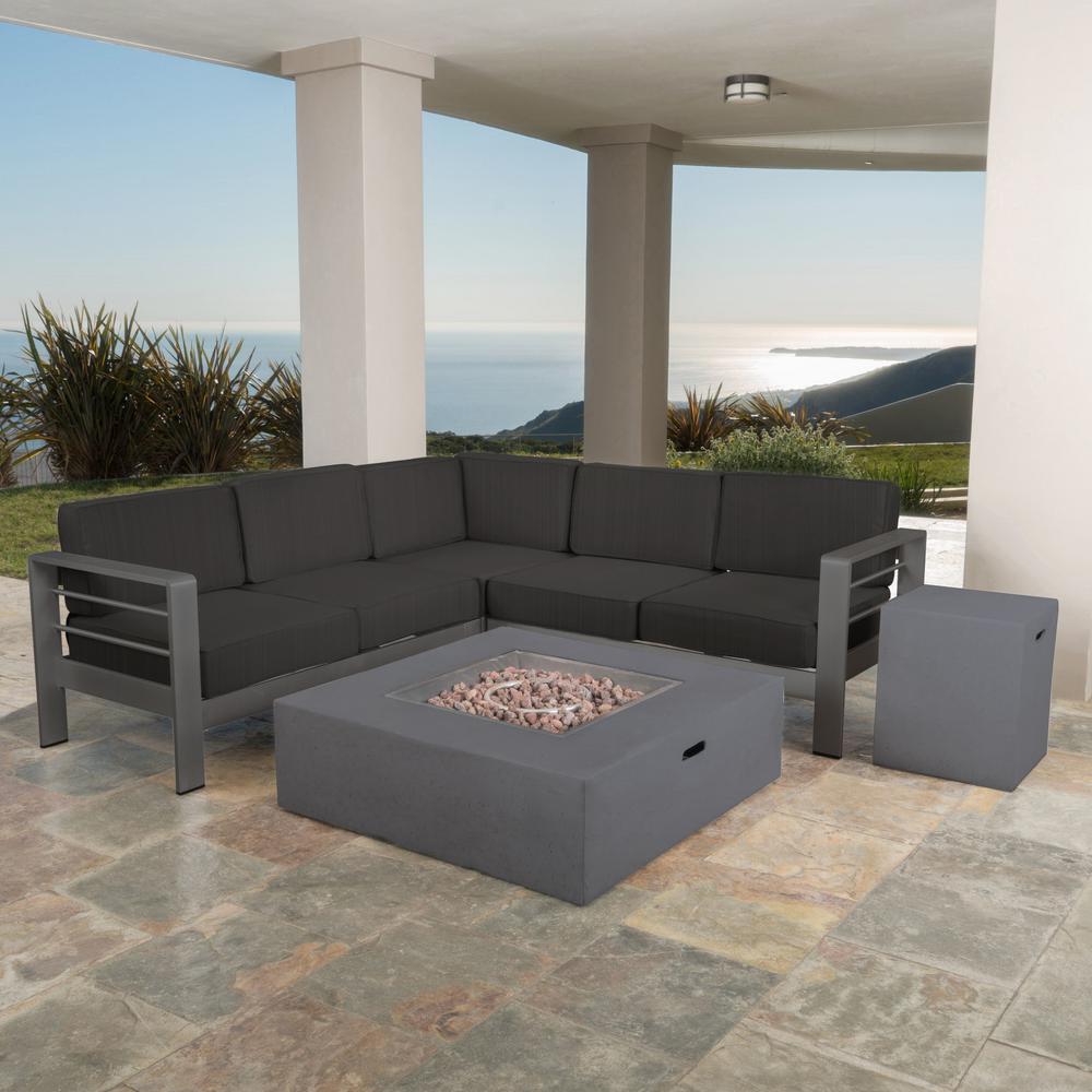 Metal Fire Pit Patio Sets Outdoor Lounge Furniture The Home