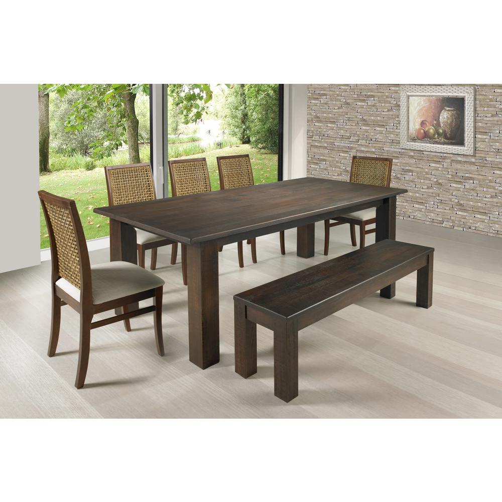 8 Person Best Rated Wood Dining Table Kitchen Cinnamon Square Legs Dining Table