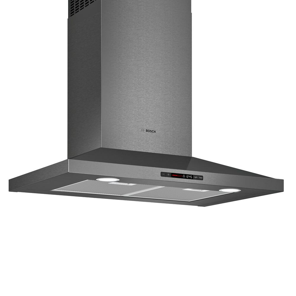 Black Stainless Steel Range Hoods Appliances The Home Depot 800 Series 30 In Pyramid Style Canopy Range Hood With Lights