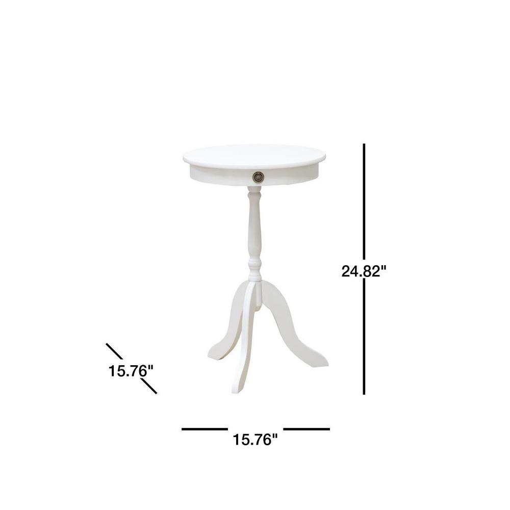 Homecraft Furniture White Storage Side Table Wh309 The Home Depot