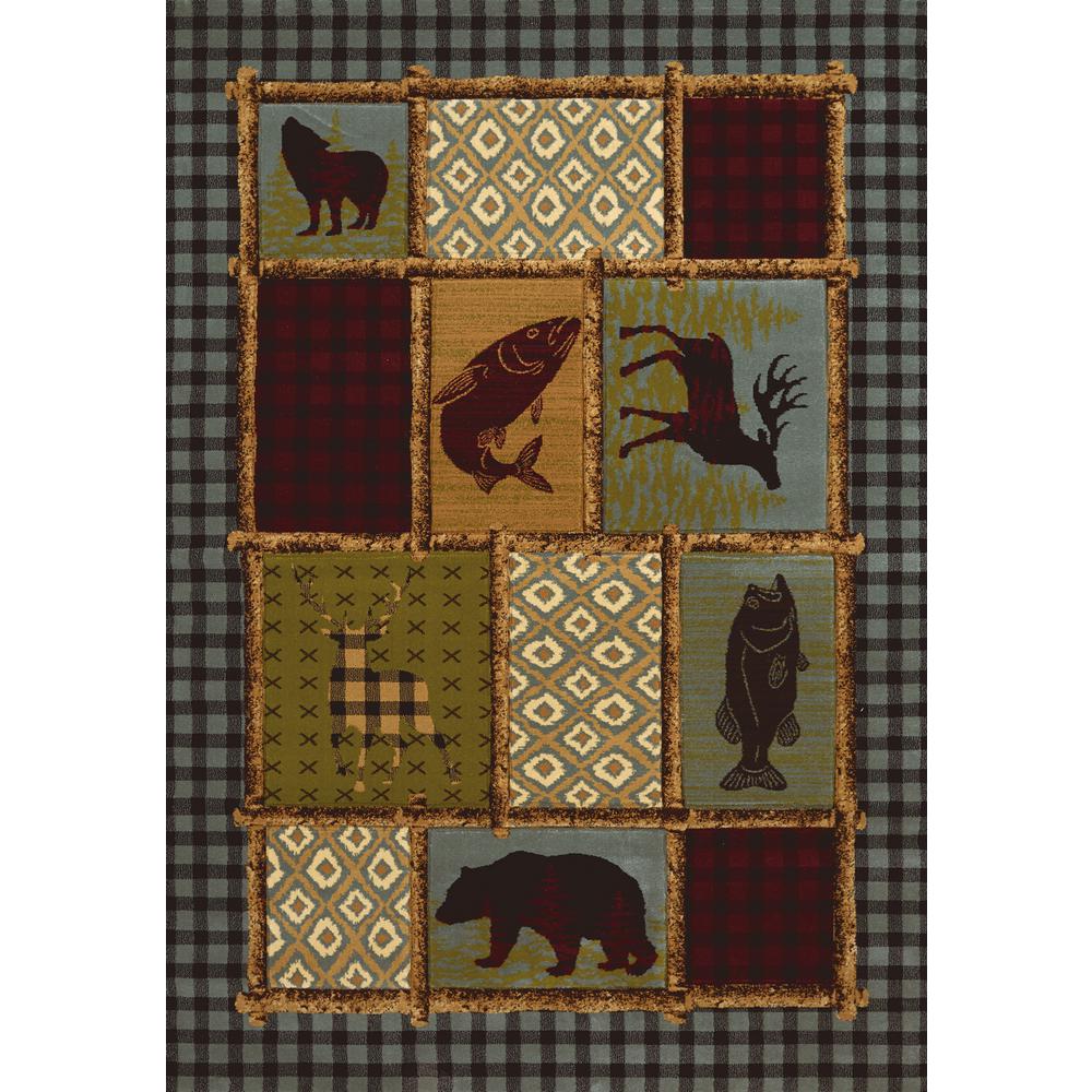 United Weavers Designer Contours Cem Acadia Park Multi 5 Ft X 8 Area Rug