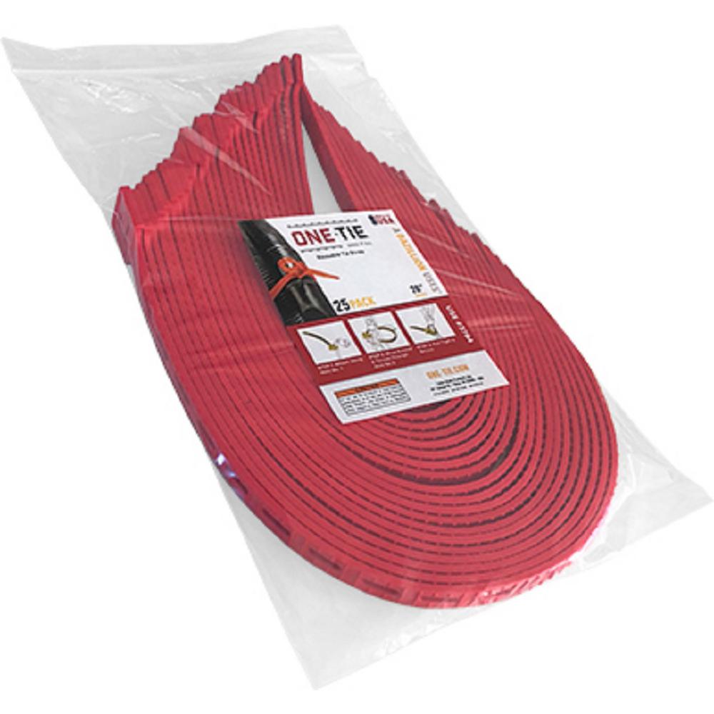 20 in. Cable Ties, Red (25Pack)TOT60128 The Home Depot