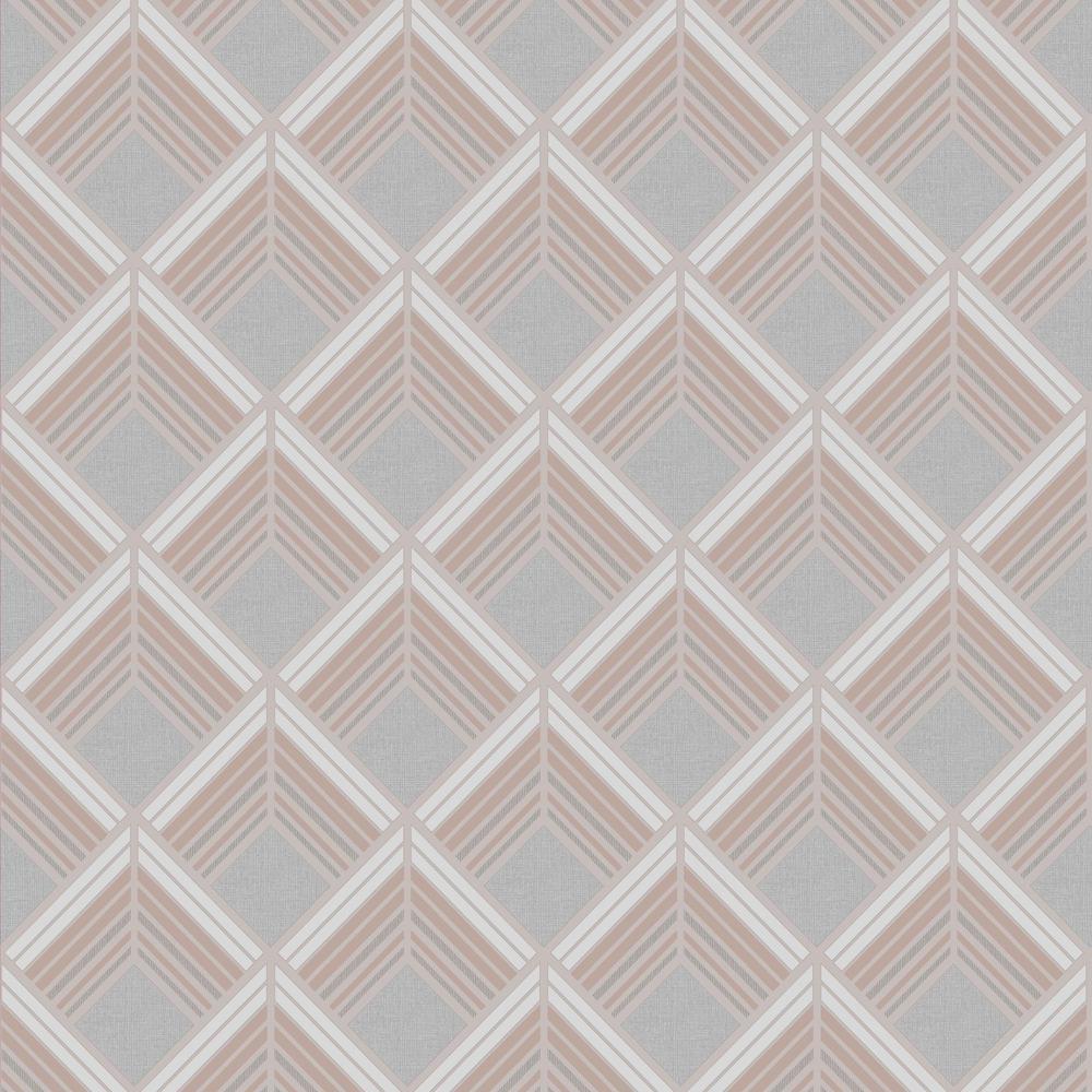 Graham Brown Trifina Geo Grey White And Rose Gold Removable Graham Brown Trifina Geo Grey White And Rose Gold Removable Wallpaper