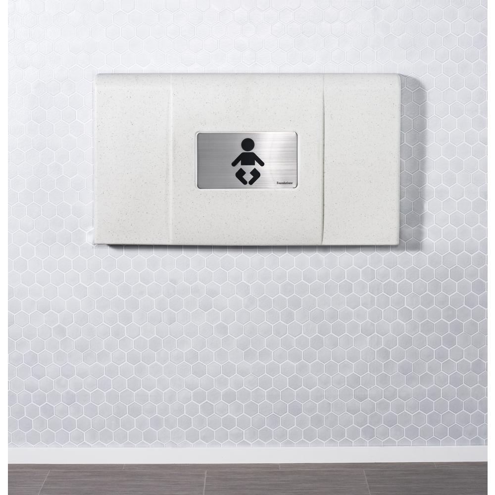commercial heavy duty wall mounted horizontal baby changing station