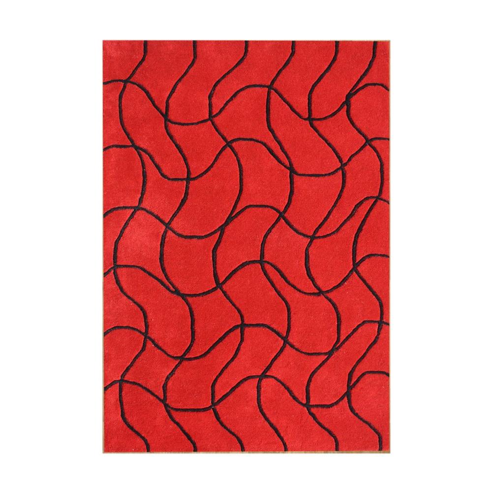 Fiery Red 5 Ft X 8 Area Rug 50016 5x8 The Home Depot Fiery Red 5 Ft X 8 Area Rug