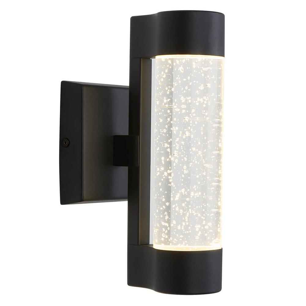 Artika Medium Essence Black Integrated LED Outdoor Wall Mount Cylinder Light