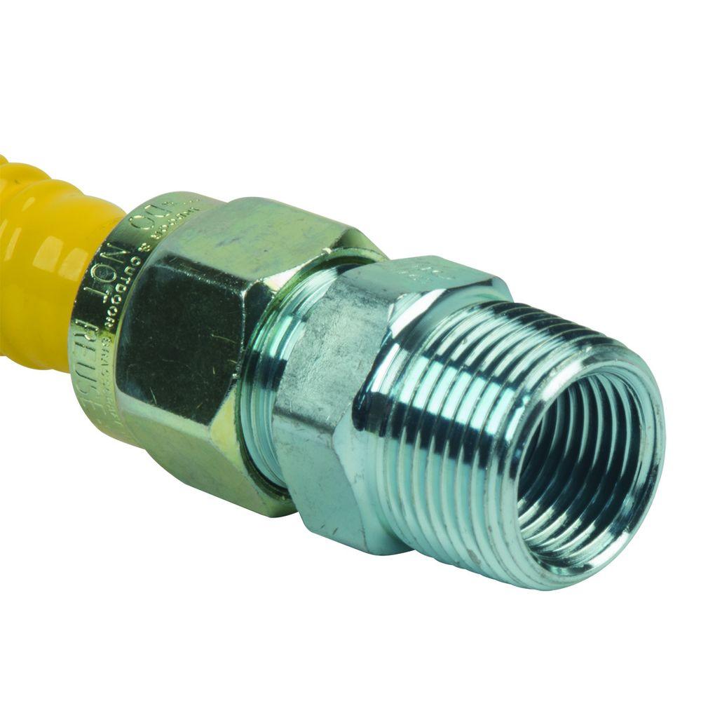 thumbnail image 2 of EZ-FLUID 48" Stainless Steel Gas Flex Line – 3/4 MIP X 3/4 FIP, Tankless Water Heater 2 of 6