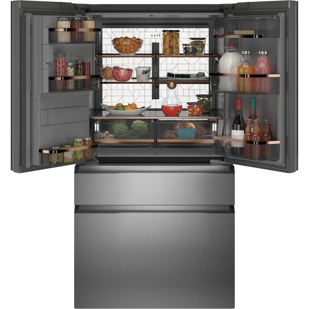 Cafe Platinum Glass Refrigerators Appliances The Home Depot