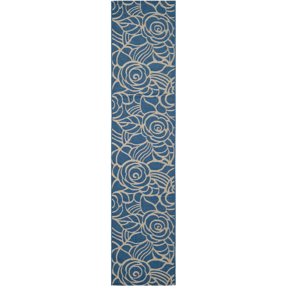Safavieh Courtyard Blue Beige 2 Ft X 14 Indoor Outdoor Runner Safavieh Courtyard Blue Beige 2 Ft X 14 Indoor Outdoor Runner