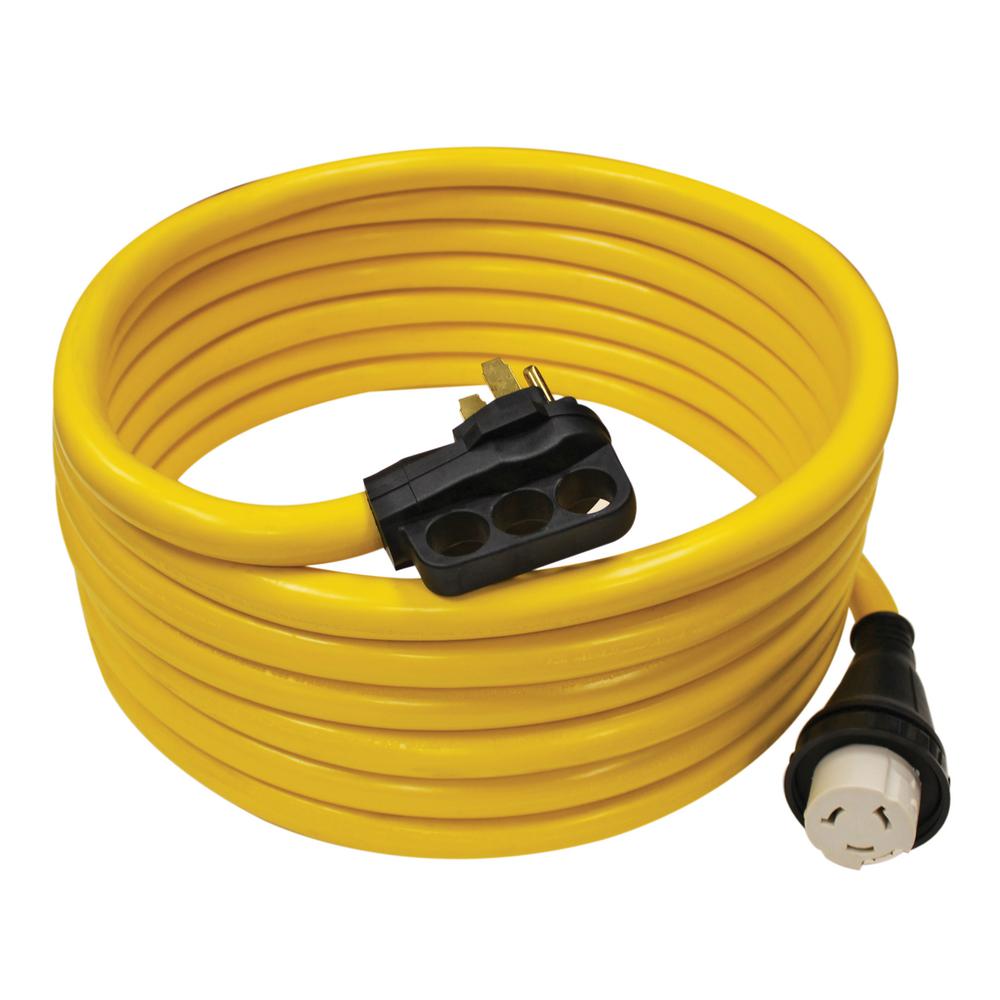 Quick Products 30 ft. 50 Amp RV Cord Grip Handle Plug and Twist Lock-QP 50 Amp Rv Plug To 30 Amp Twist Lock