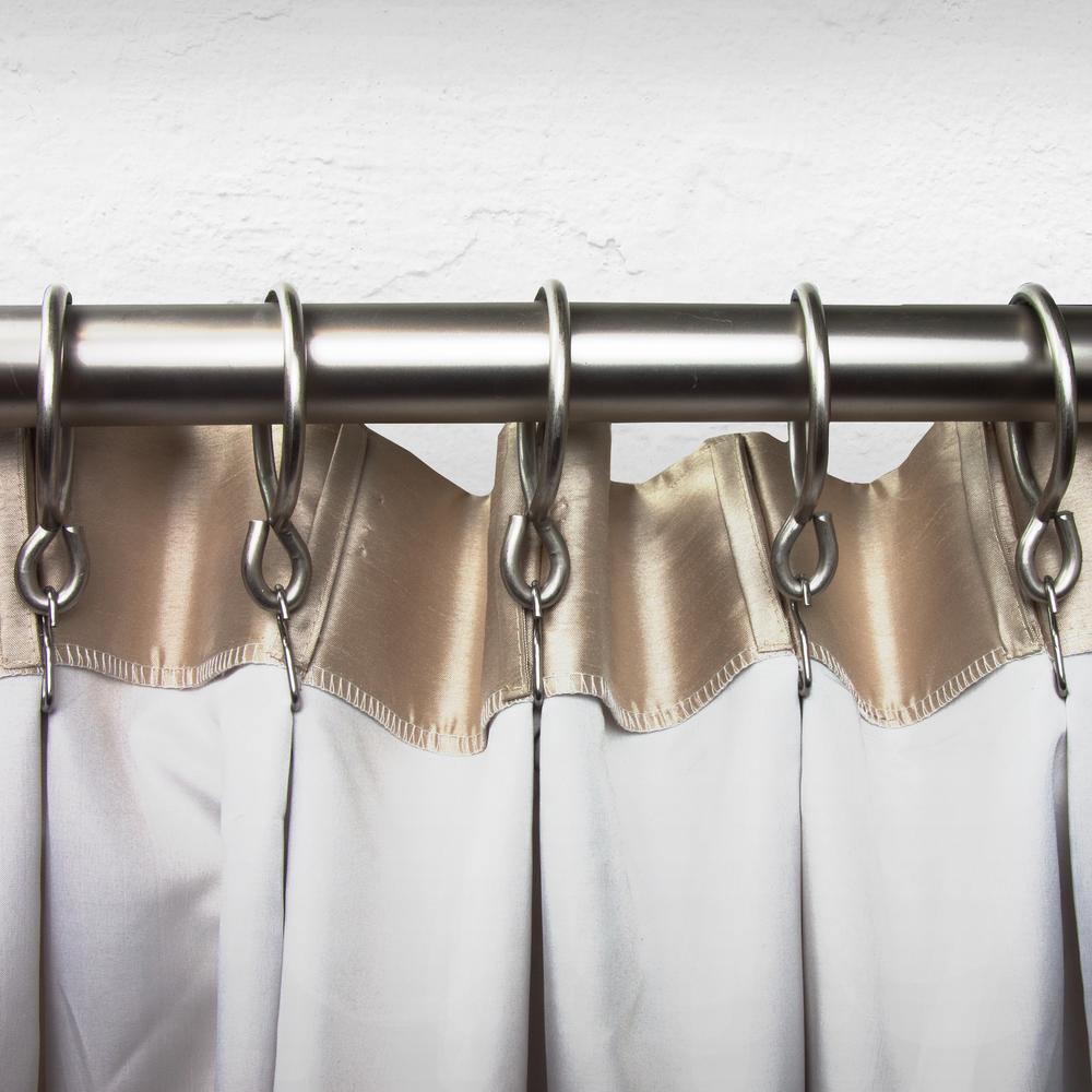 Rod Desyne 2 1 4 In Decorative Rings In Satin Nickel With Eyelets