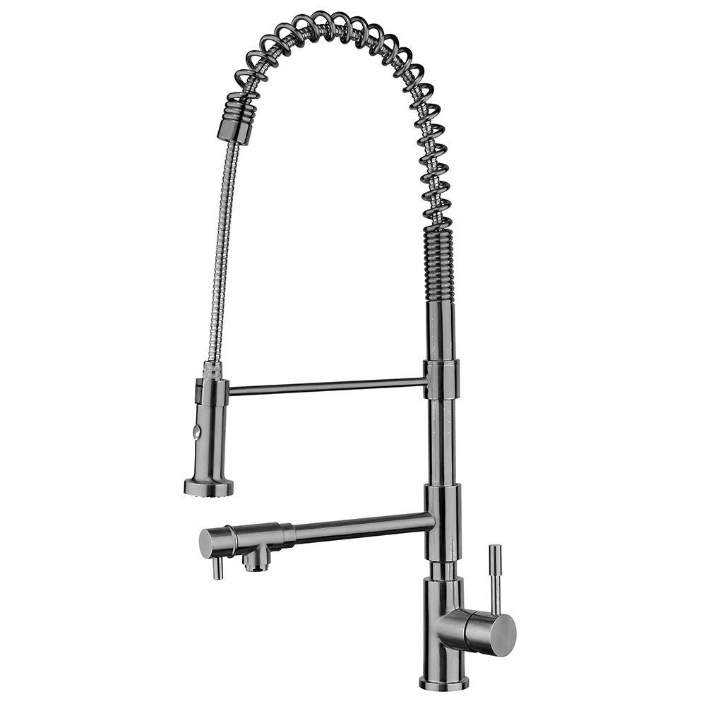 Whitehaus Collection 2Handle PullDown Sprayer Kitchen Faucet in