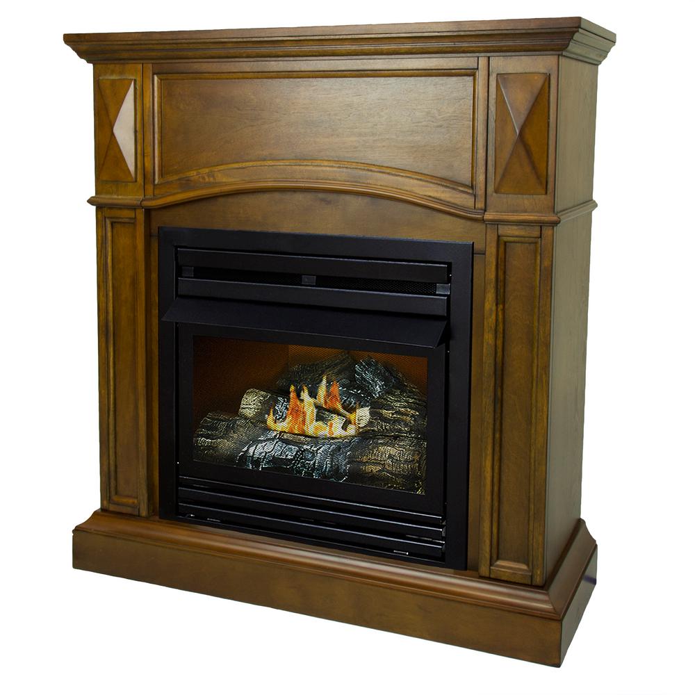 Pleasant Hearth 20,000 BTU 36 in. Compact Convertible Ventless Propane