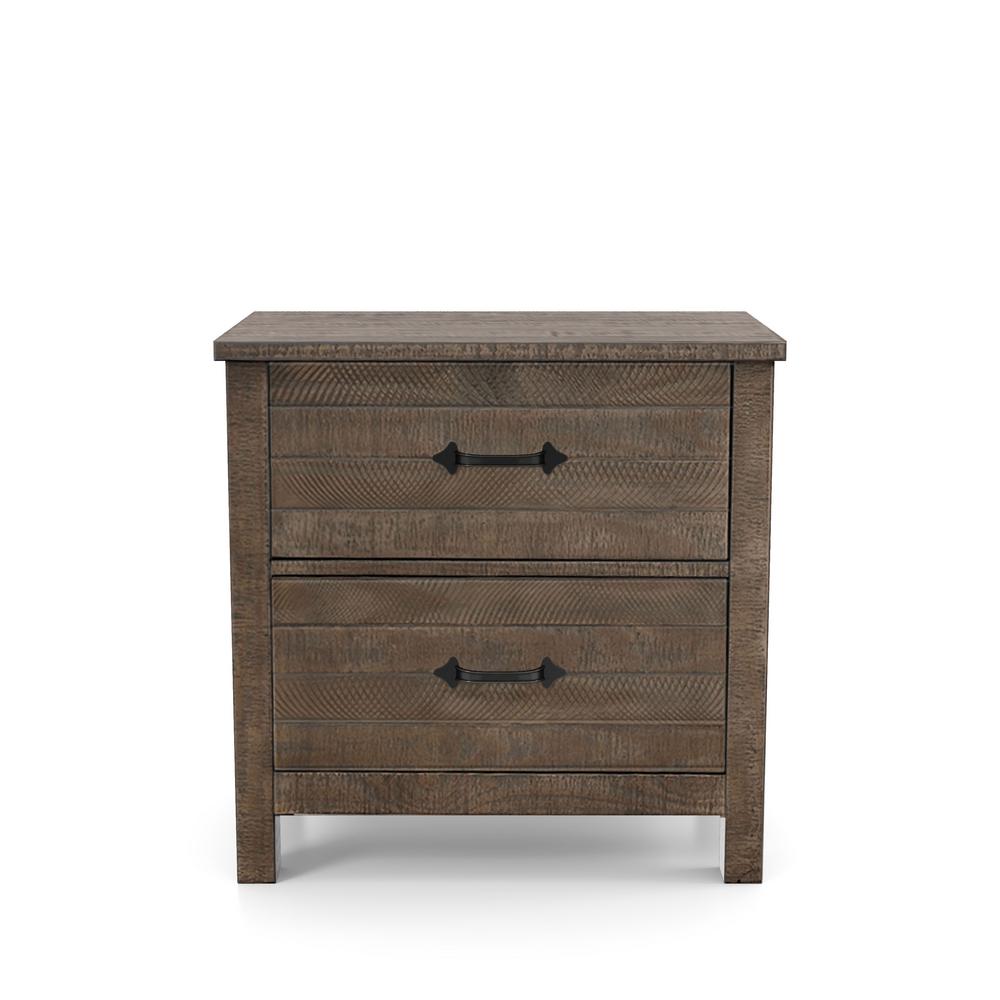 Chelsea 1Drawer Gray Wash Nightstand7032GW The Home Depot