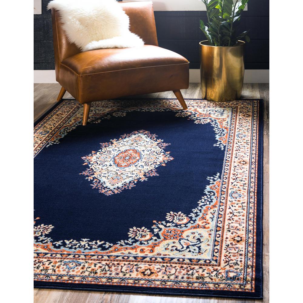 Unique Loom Reza Washington Navy Blue 2 X 3 0 Area Rug 3123477 Unique Loom Reza Washington Navy Blue 2