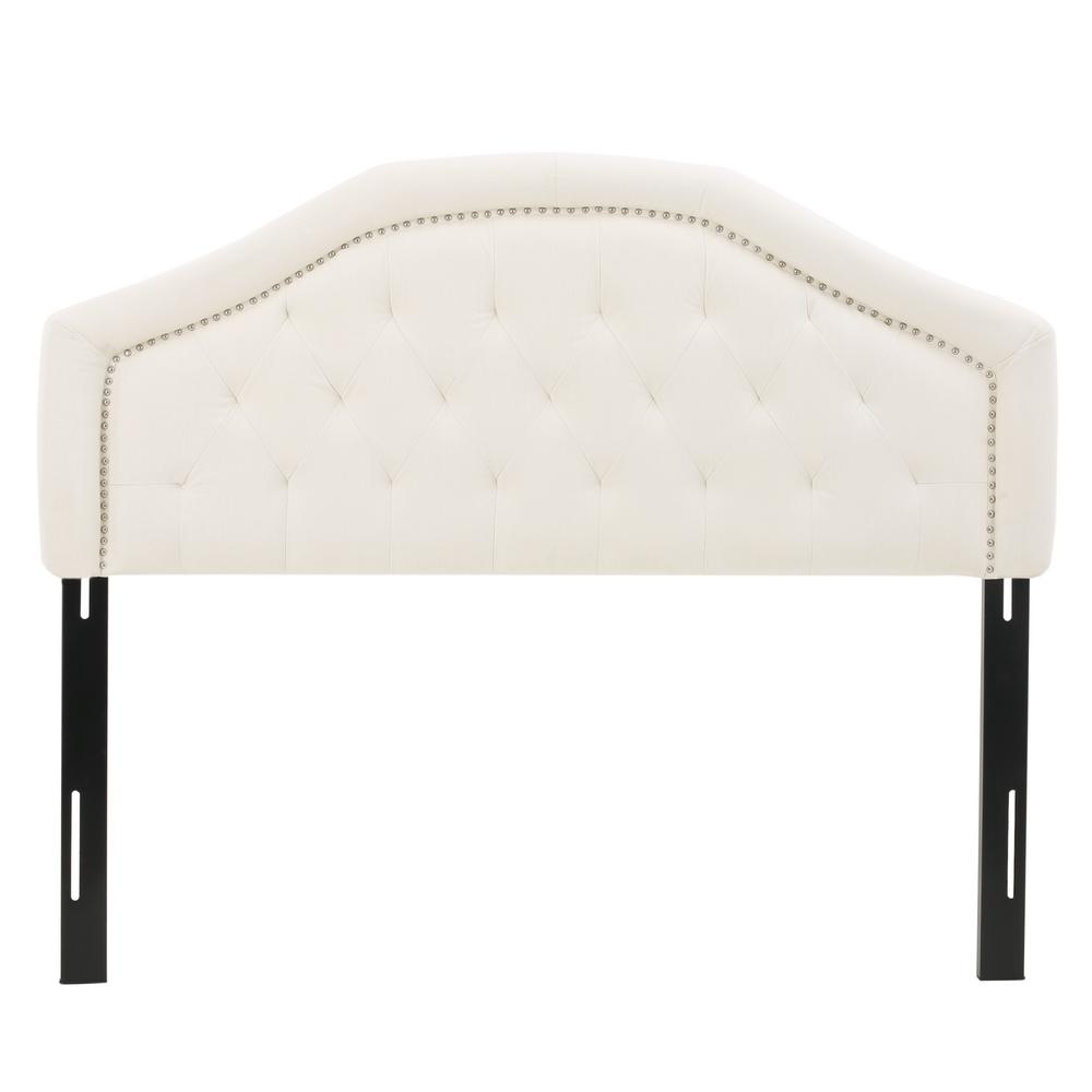 Noble House Killian Ivory Queen Full Headboard 298917 The Home Depot Noble House Killian Ivory Queen Full Headboard