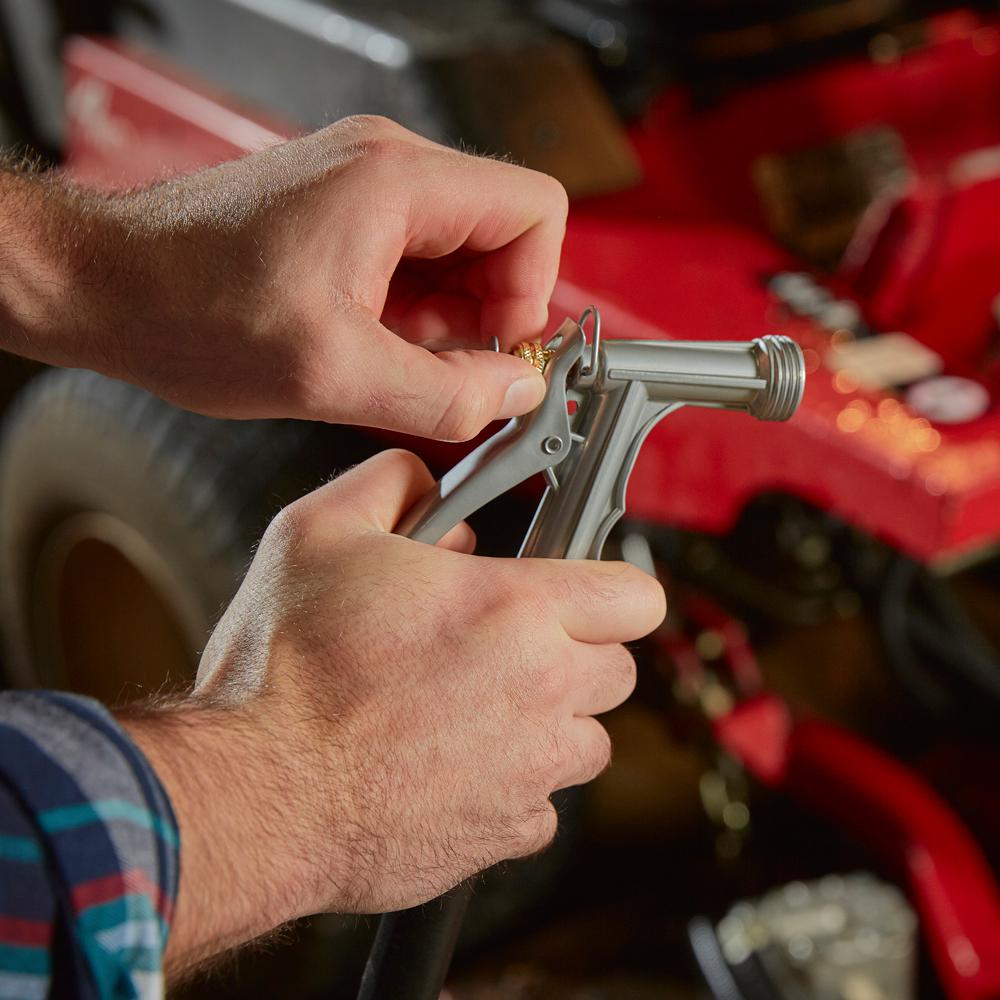 Heavy Duty Metal Garden Hose Nozzle with Threaded Tip Lifetime Warranty