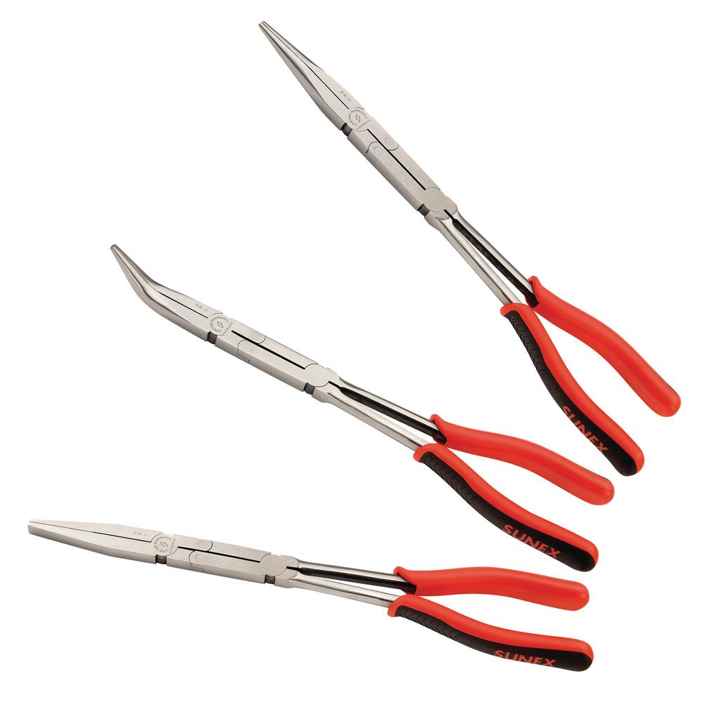Sunex Tools Long Reach Compound Pliers Set (3Piece)3608V The Home Depot