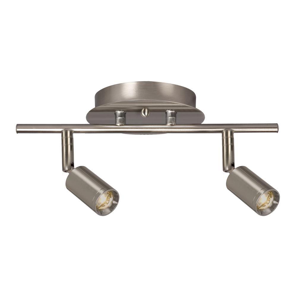 Globe Electric Grayson 4Light Brushed Steel SShape Track Lighting Kit59066 The Home Depot