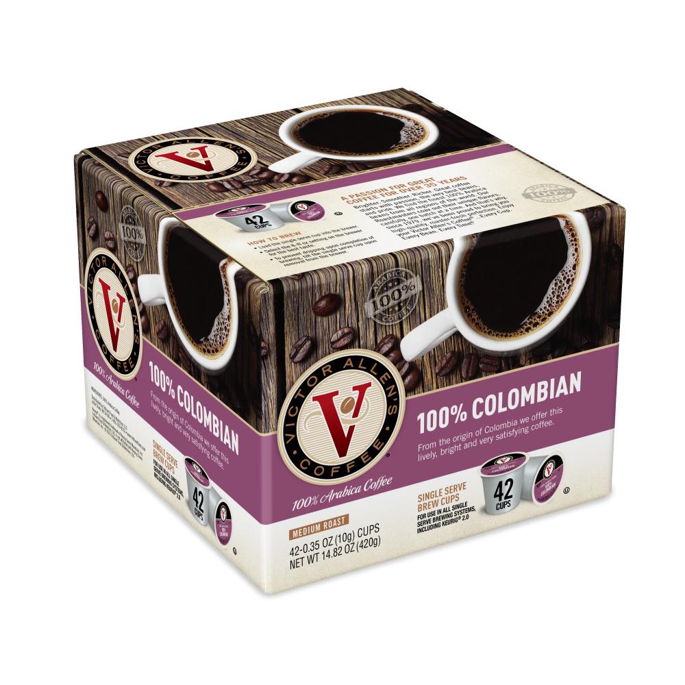 Victor Allen's 100% Colombian Coffee (42 Single Serve Cups Per Case ...