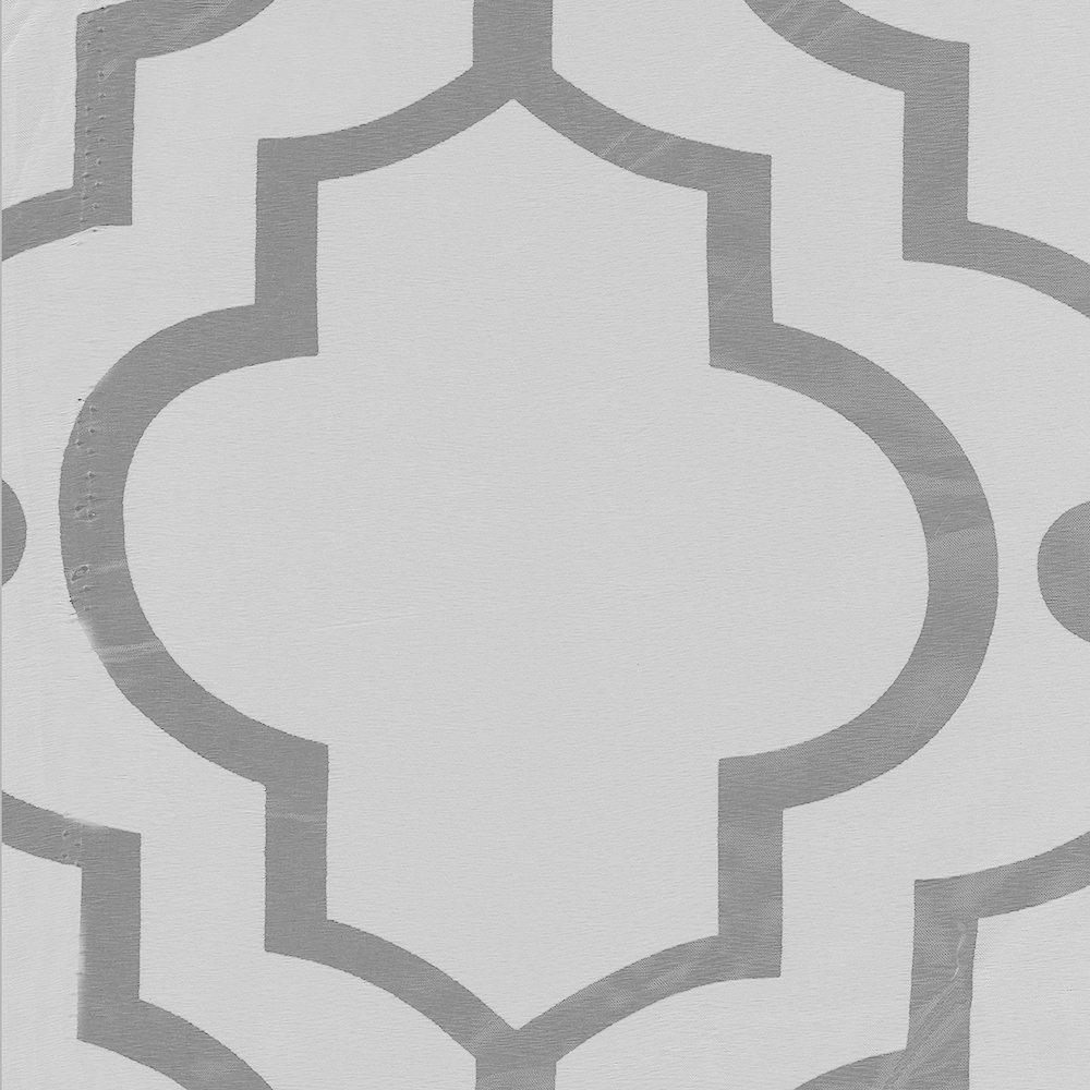 Elrene Montego Burnout Trellis Sheer Window Curtain 70686wht The