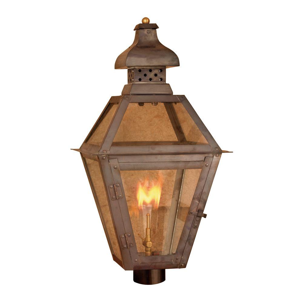 Natural Gas Post Light The Home Depot Outdoor Washed Pewter Gas Wall Lantern