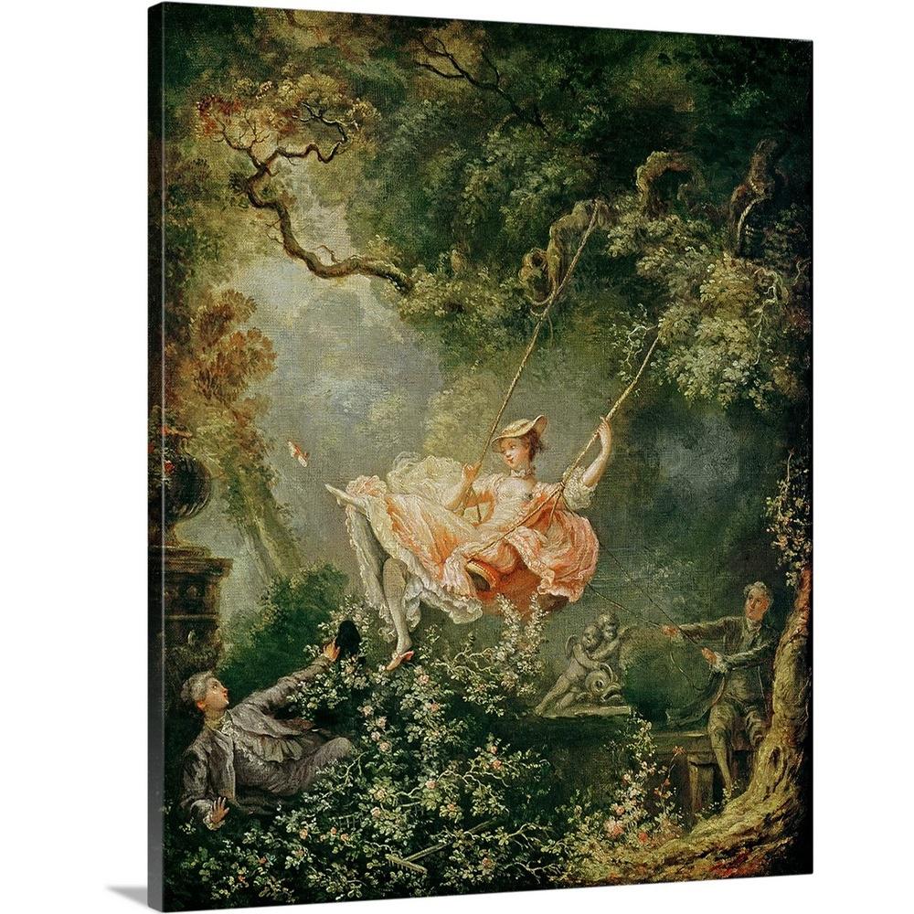 The Swing By Jean Honore Fragonard Canvas Wall Art