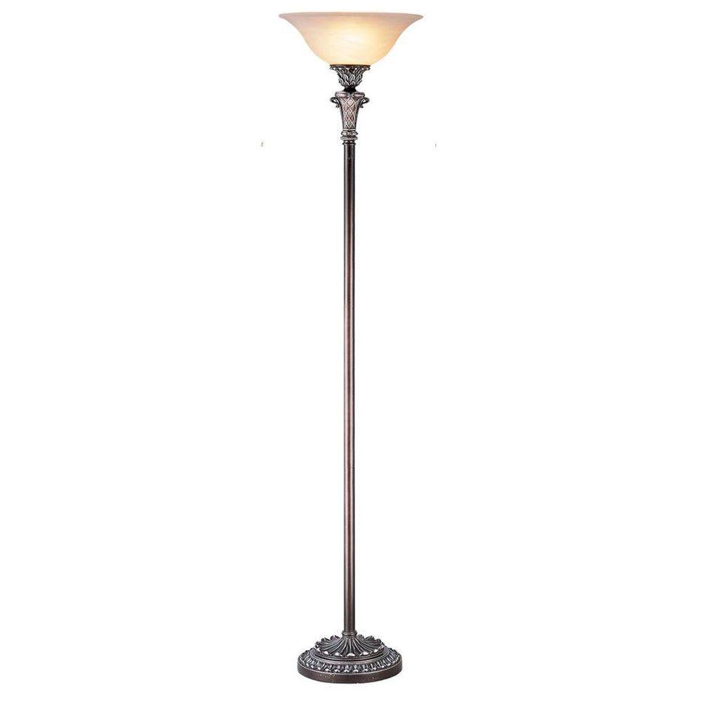 Hampton Bay Rhodes 71-1/2 in. Bronze Floor Lamp TTL 20 Compliant ...