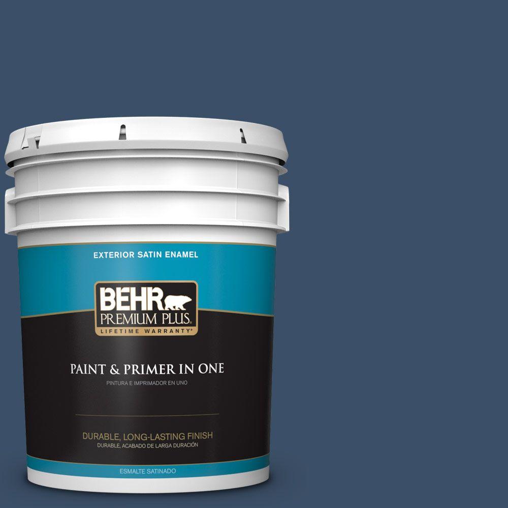 BEHR Premium Plus 5gal. M5107 Inked Satin Enamel Exterior Paint