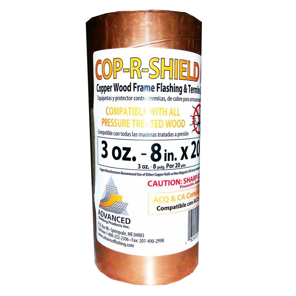 16 oz Copper Roll Flashing 15” x 10/'
