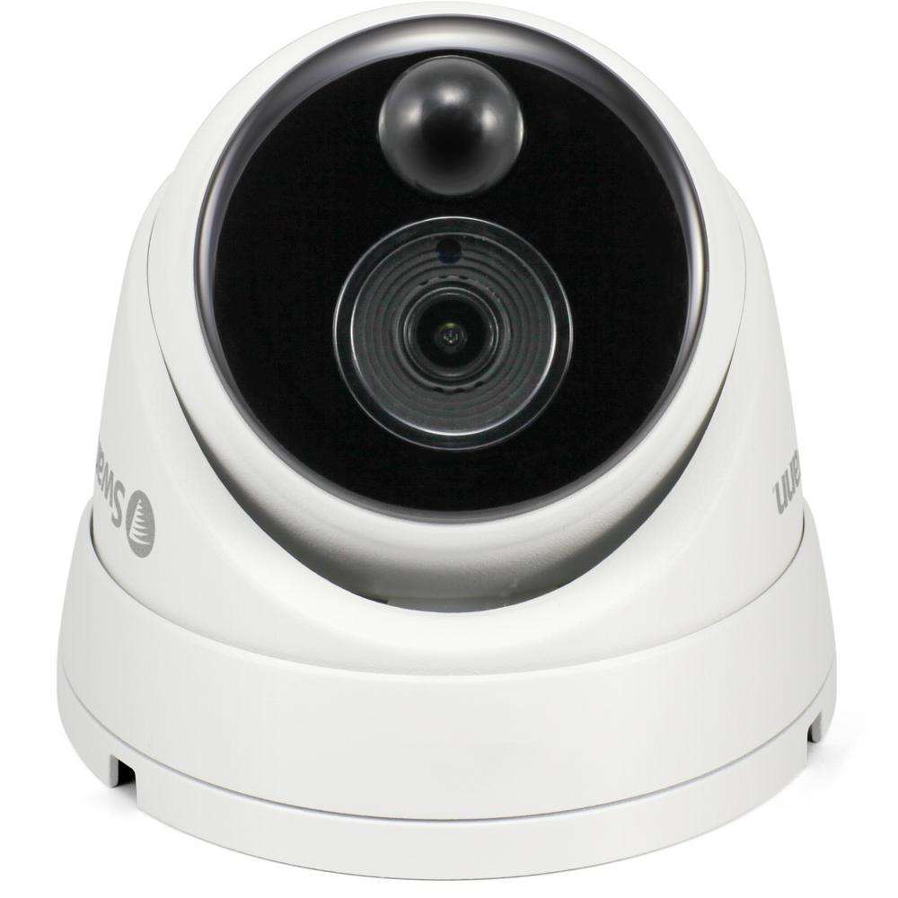 Swann 1080P PIR Wired Dome Security Surveillance Camera with 50 ft. of